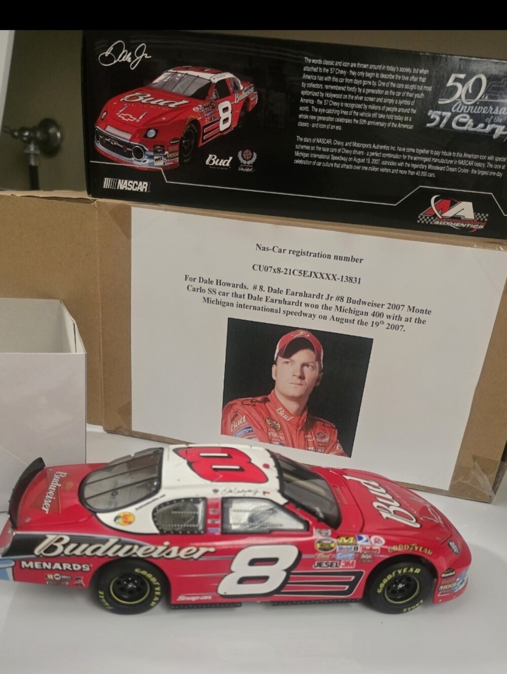 Dale Earnhardt Jr #8 Budweiser 1:24 Scale Diecast Car